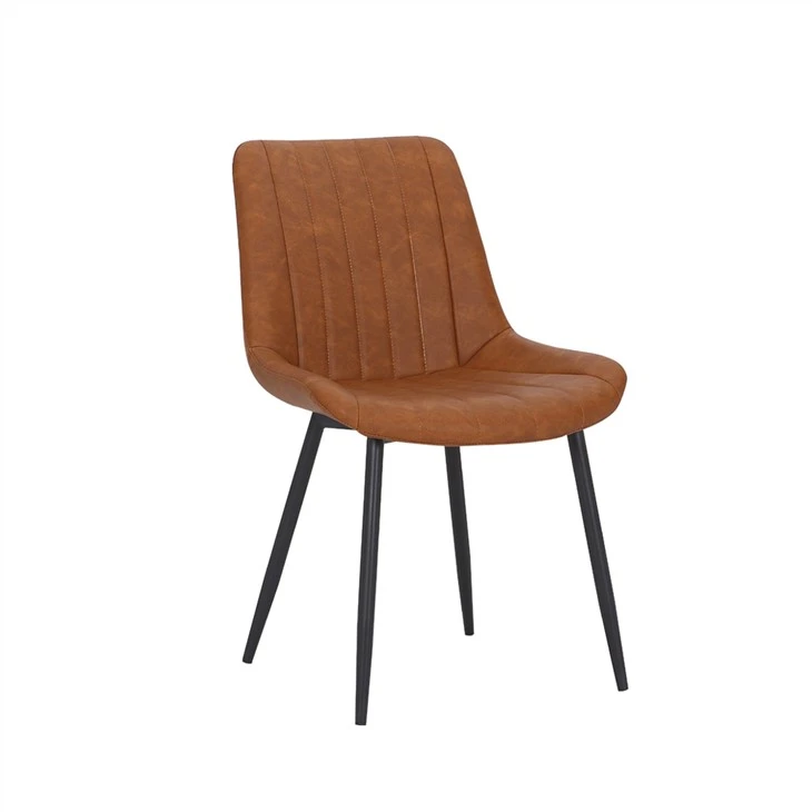 Kursi Makan Ergonomis Dengan Kulit Vintage