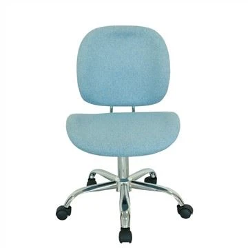Kursi kantor biru dengan desain ergonomis yang dapat disesuaikan ketinggiannya