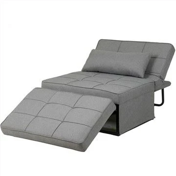 Tempat Tidur Sofa Futon Berlapis Linen Mitra