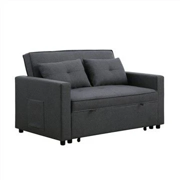 Tempat Tidur Sofa Futon Berlapis Linen Mitra