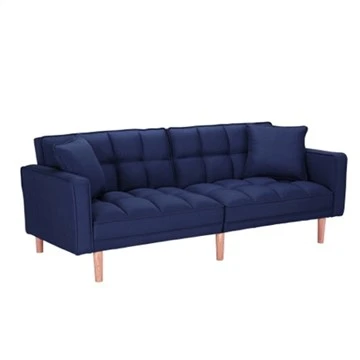 Sofa Convertible Lembut Dan Nyaman dengan Linen Biru