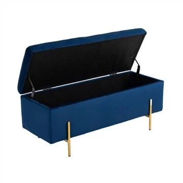 Penyimpanan Penutup Kain Beludru Biru Ottoman
