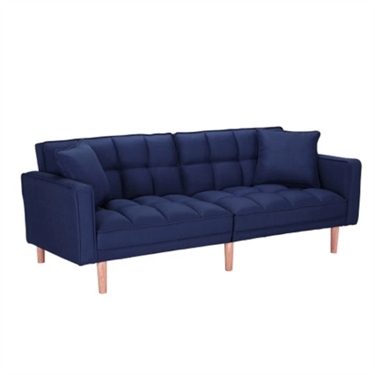 Sofa Convertible Lembut Dan Nyaman dengan Linen Biru