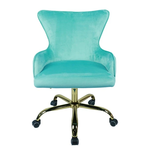 Mid-back Light Blue Adjustable Swivel Task Chair